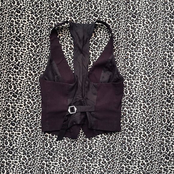 vintage brown crop vest - Picture 3 of 7